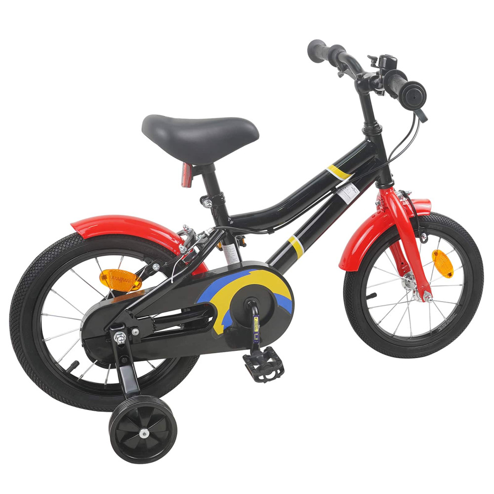 Produktbild för Barncykel 16 Tum för 4-6 år gamla Svart röd