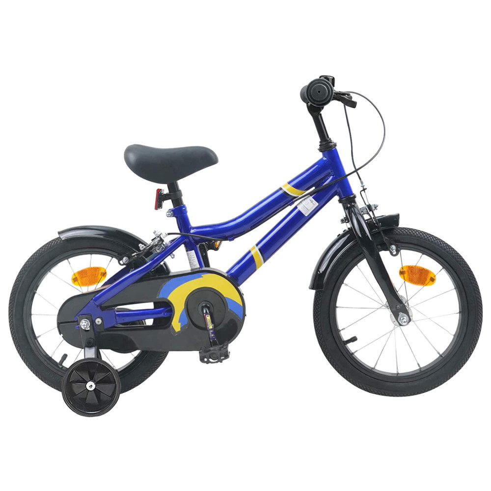 Produktbild för Barncykel 14 Tum från 3-5 år gammal Blå vit