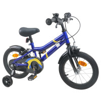 Produktbild för Barncykel 14 Tum från 3-5 år gammal Blå vit