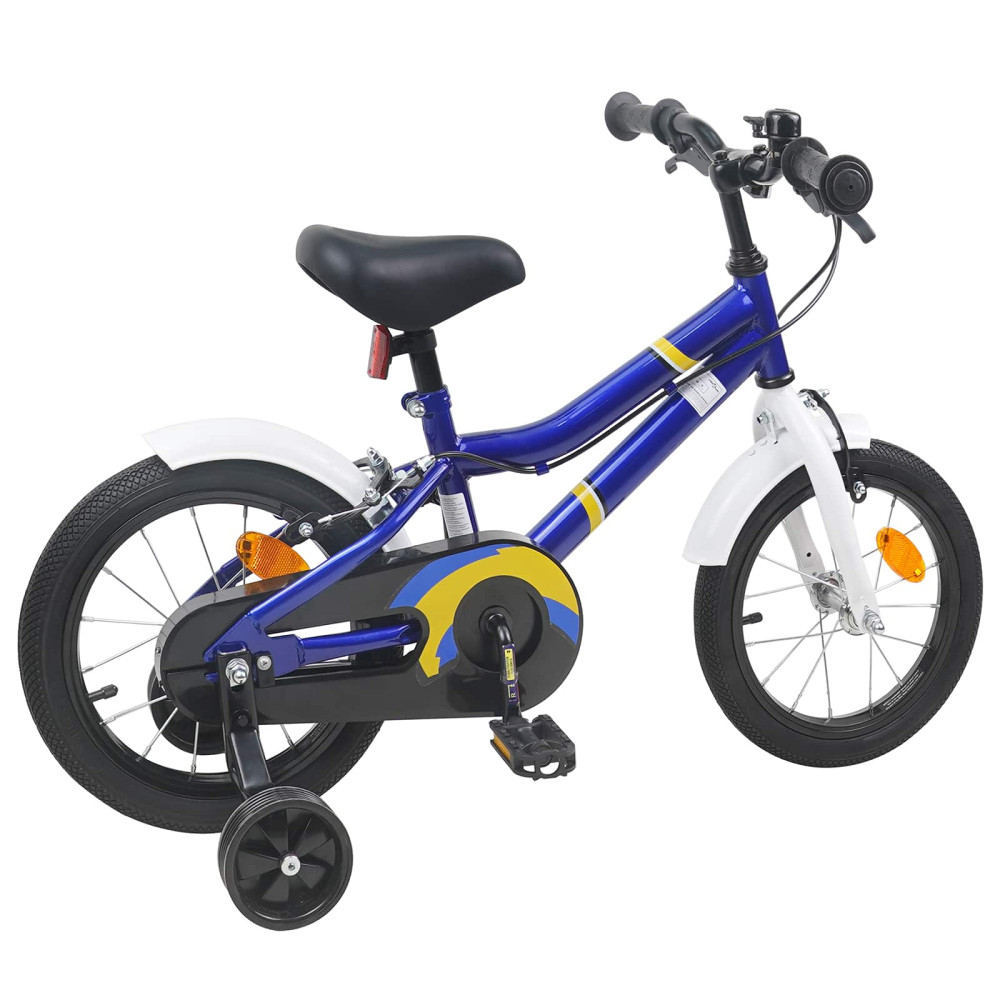 Produktbild för Barncykel 12 Tum för 2-4 åringar Blå vit
