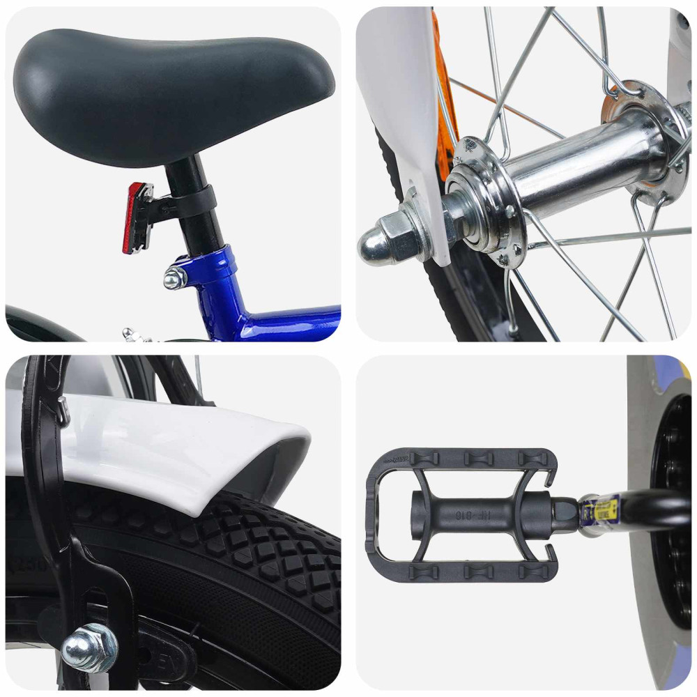 Produktbild för Barncykel 12 Tum för 2-4 åringar Blå vit