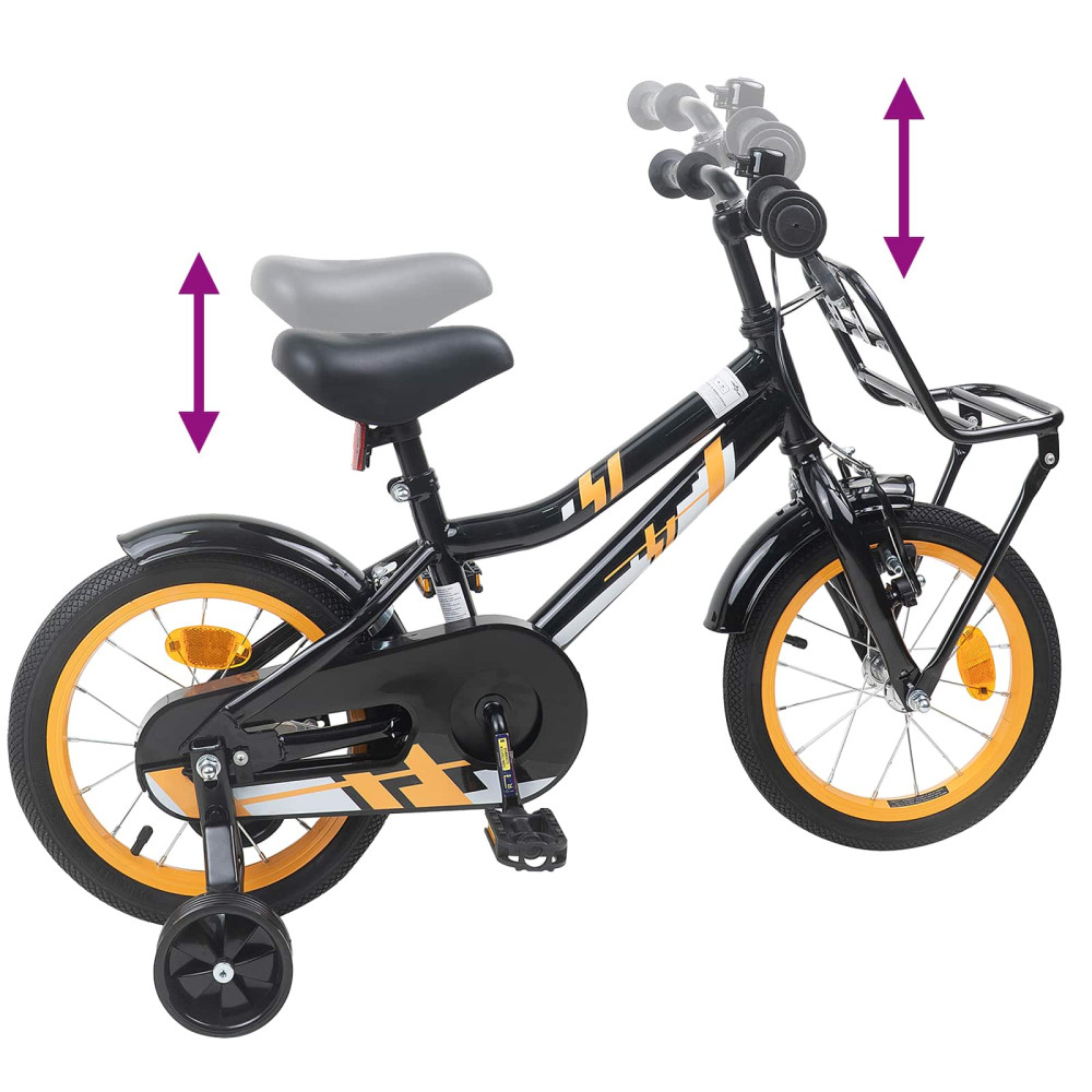 Produktbild för Barncykel 12 Tum för 2-4 åringar Orange Svart