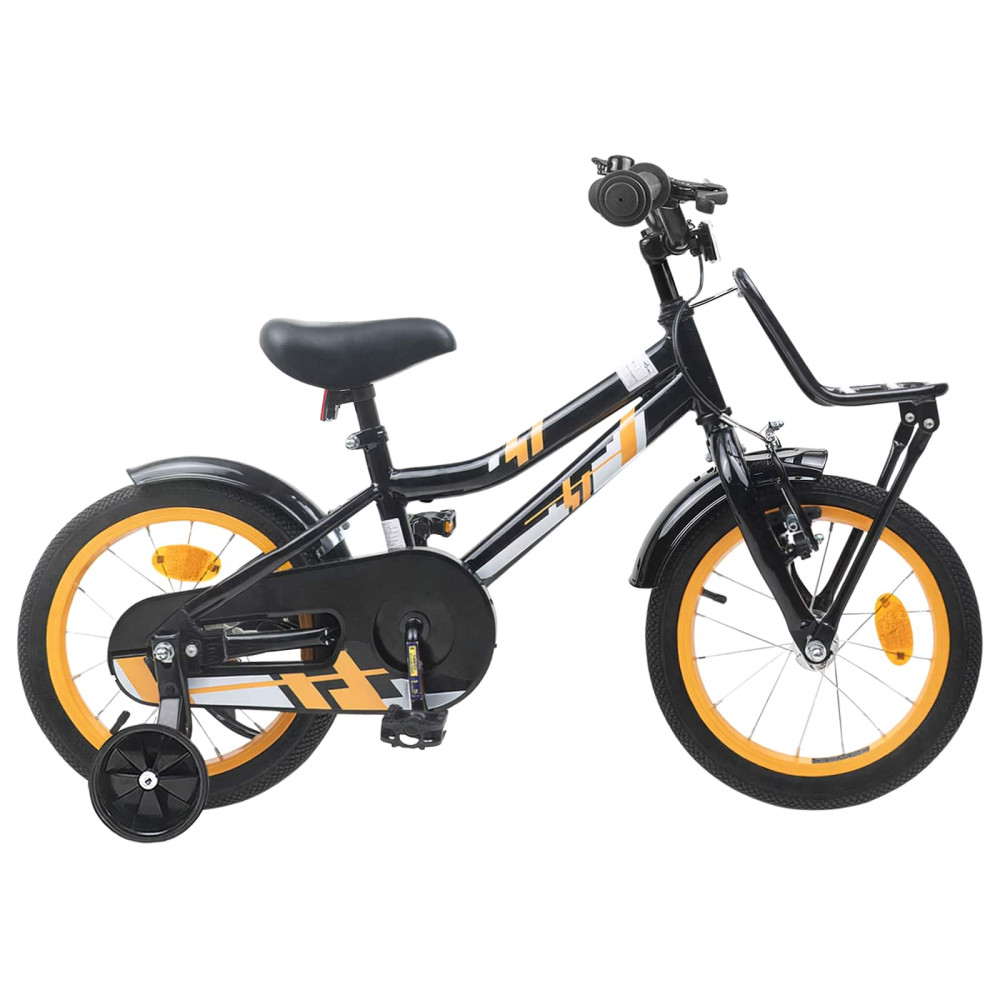 Produktbild för Barncykel 16 Tum för 4-6 år gamla Orange Svart