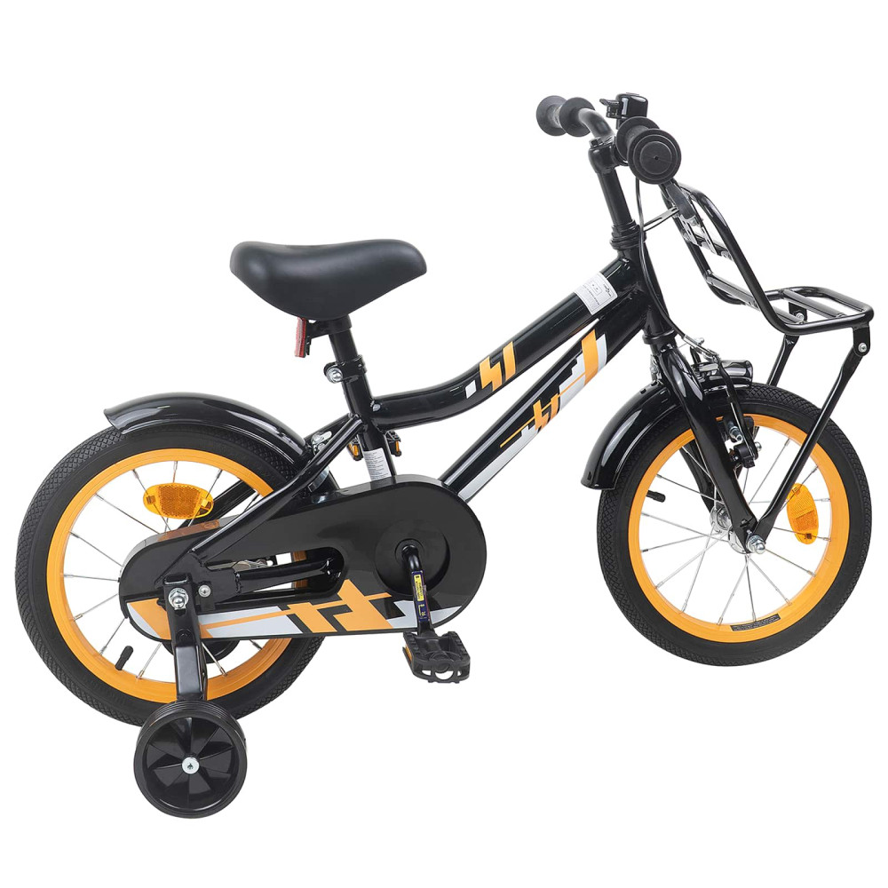 Produktbild för Barncykel 16 Tum för 4-6 år gamla Orange Svart