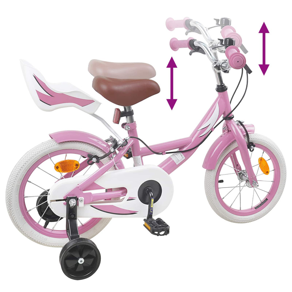Produktbild för Barncykel 16 Tum för 4-6 år gamla Ljusrosa