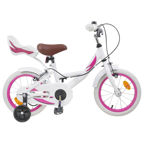 vidaXL Barncykel 16 Tum för 4-6 år gamla Vit