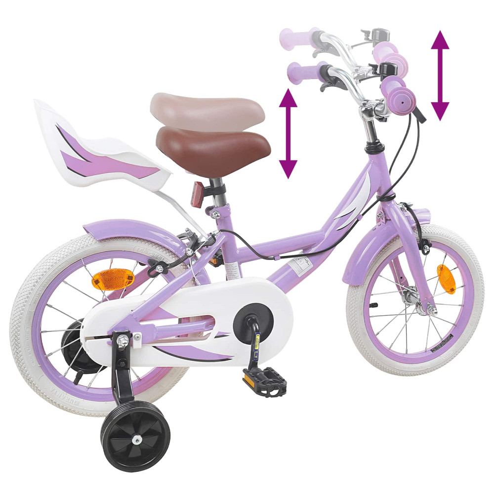 Produktbild för Barncykel 12 Tum för 2-4 åringar Lila