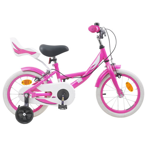 vidaXL Barncykel 12 Tum för 2-4 åringar Rosa