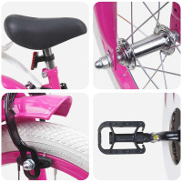Produktbild för Barncykel 16 Tum för 4-6 år gamla Rosa