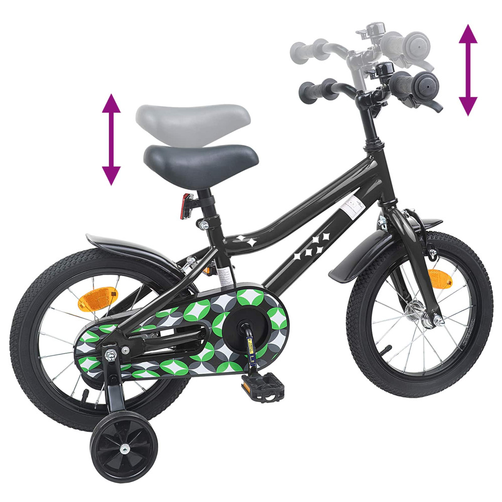Produktbild för Barncykel 12 Tum för 2-4 åringar Svart