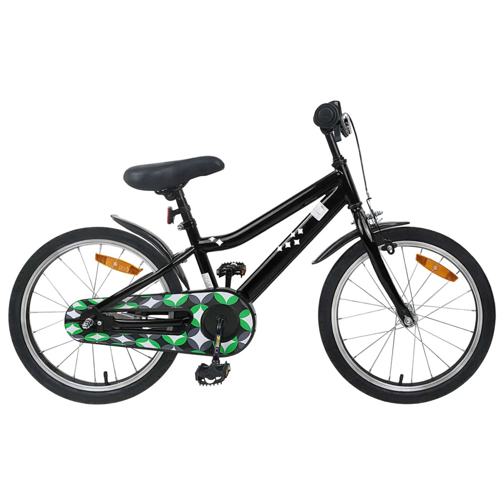 Produktbild för Barncykel 18 Tum för 5-7 år gamla Svart