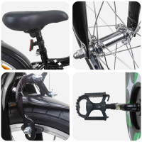 Produktbild för Barncykel 18 Tum för 5-7 år gamla Svart