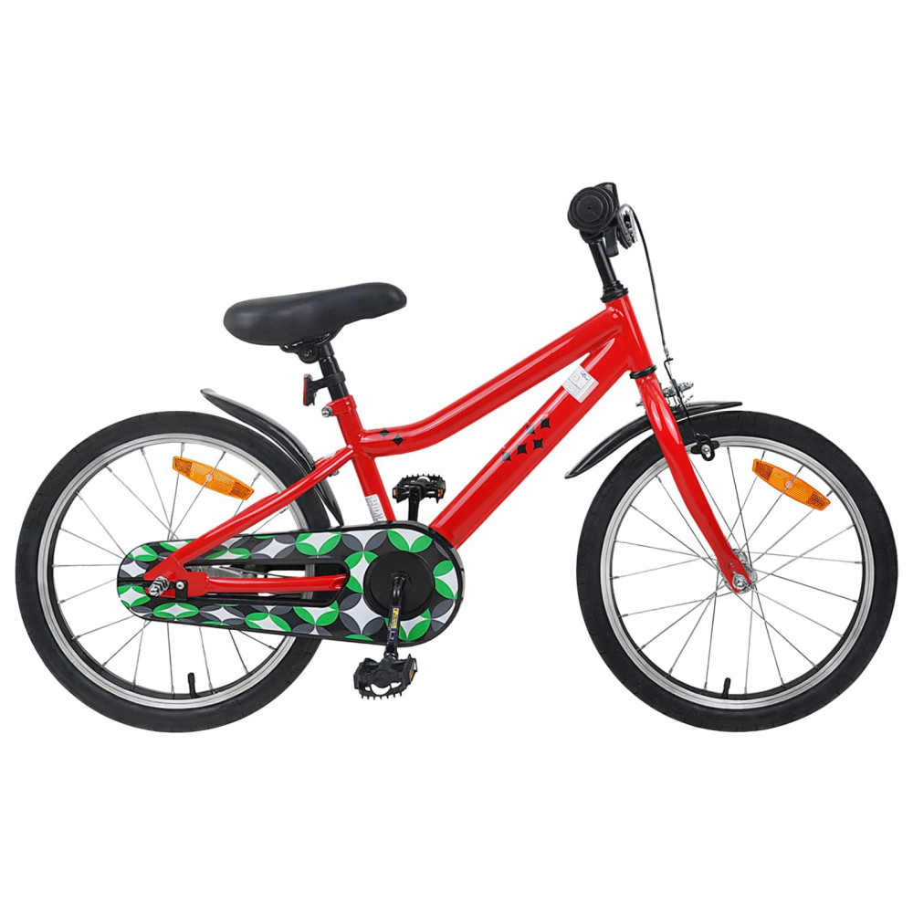 Produktbild för Barncykel 18 Tum för 5-7 år gamla Röd