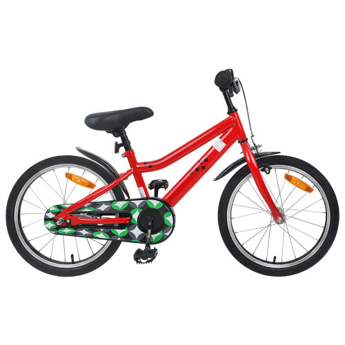 vidaXL Barncykel 18 Tum för 5-7 år gamla Röd