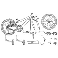 Produktbild för Barncykel 12 Tum för 2-4 åringar Grön