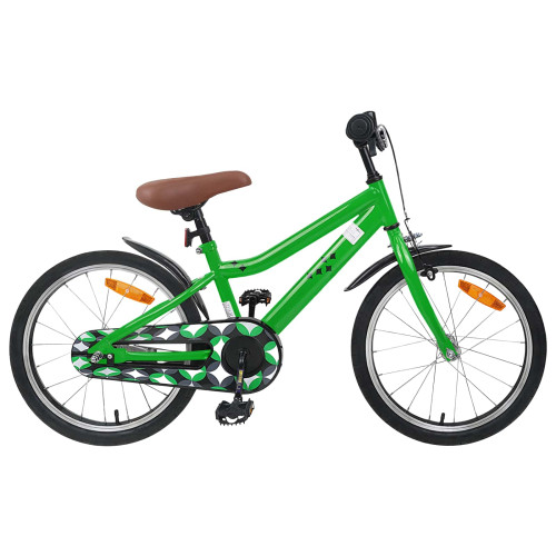 vidaXL Barncykel 18 Tum för 5-7 år gamla Grön