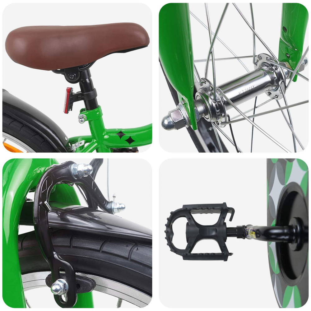 Produktbild för Barncykel 18 Tum för 5-7 år gamla Grön