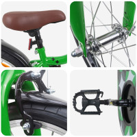 Produktbild för Barncykel 18 Tum för 5-7 år gamla Grön
