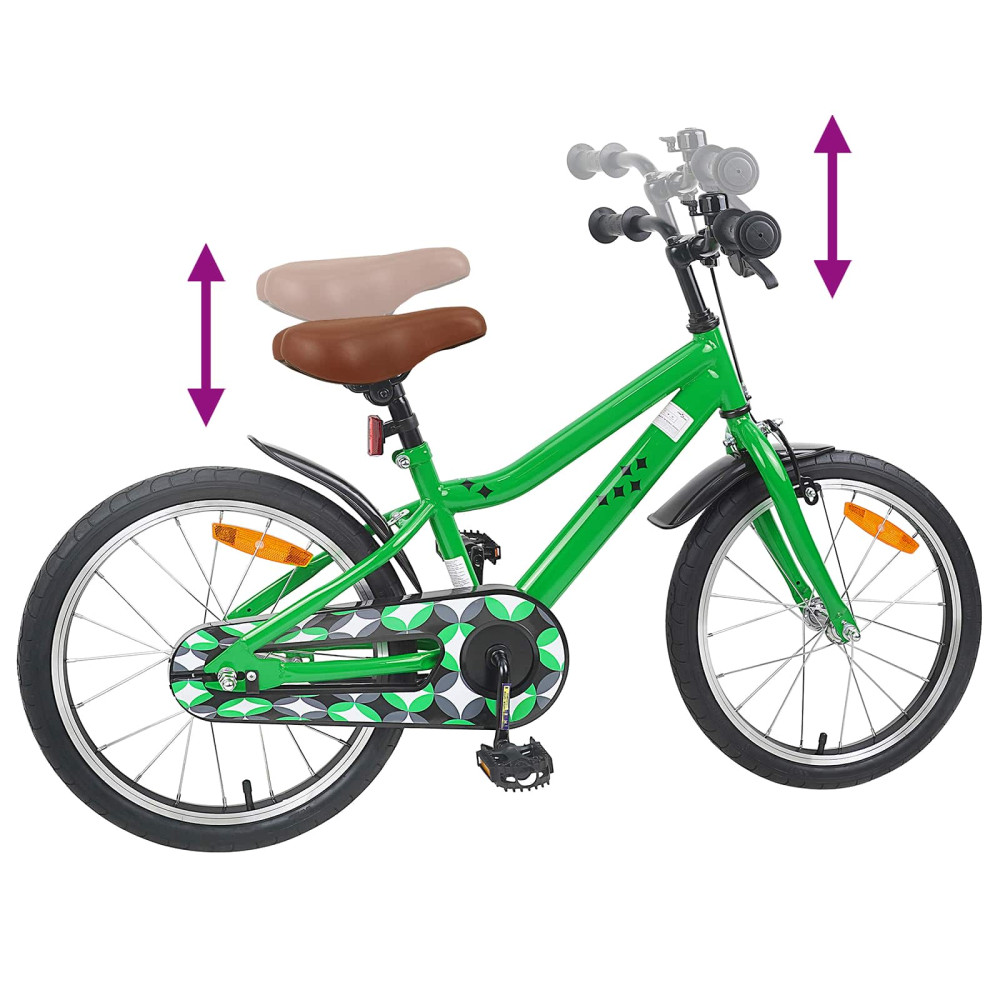 Produktbild för Barncykel 18 Tum för 5-7 år gamla Grön