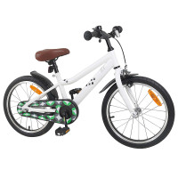 Produktbild för Barncykel 18 Tum för 5-7 år gamla Vit