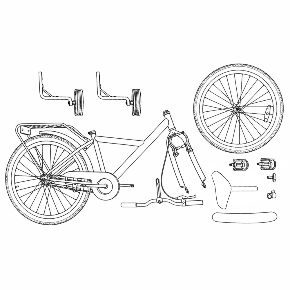 Produktbild för Barncykel 12 Tum för 2-4 åringar Grön