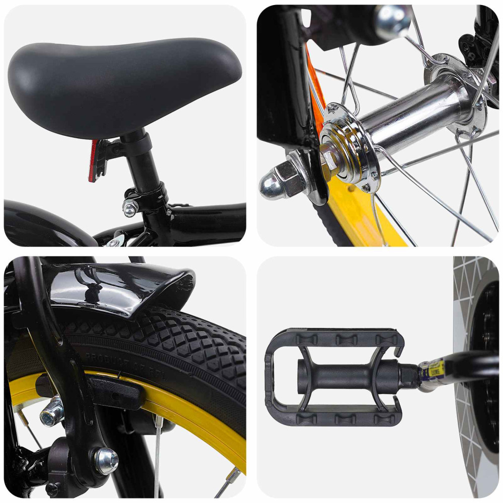 Produktbild för Barncykel 14 Tum från 3-5 år gammal Svart