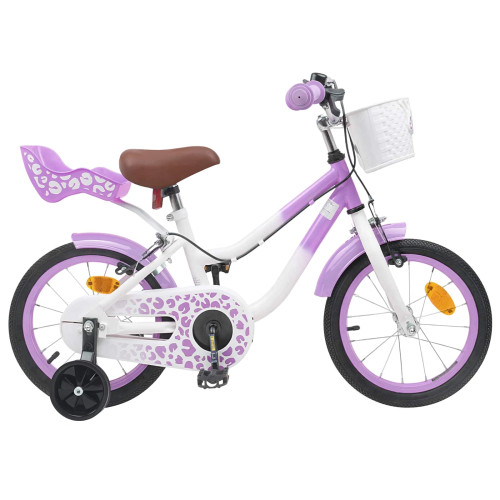 vidaXL Barncykel Med Stödhjul 12 Tum för 2-4 åringar Lila - Cyklar
