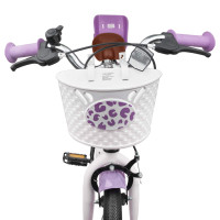 Produktbild för Barncykel Med Stödhjul 12 Tum för 2-4 åringar Lila