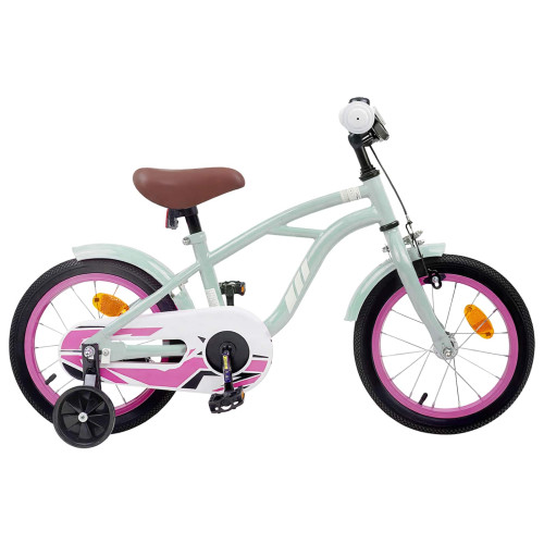 vidaXL Barncykel 16 Tum för 4-6 år gamla Ljusgrön