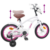 Produktbild för Barncykel 16 Tum för 4-6 år gamla Vit