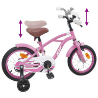 Produktbild för Barncykel 16 Tum för 4-6 år gamla Ljusrosa