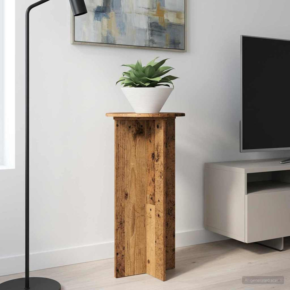 Produktbild för Växtställ 2 pcs Gammalt trä 40 x 40 x 80 cm Konstruerat trä