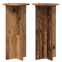 Produktbild för Växtställ 2 pcs Gammalt trä 40 x 40 x 80 cm Konstruerat trä
