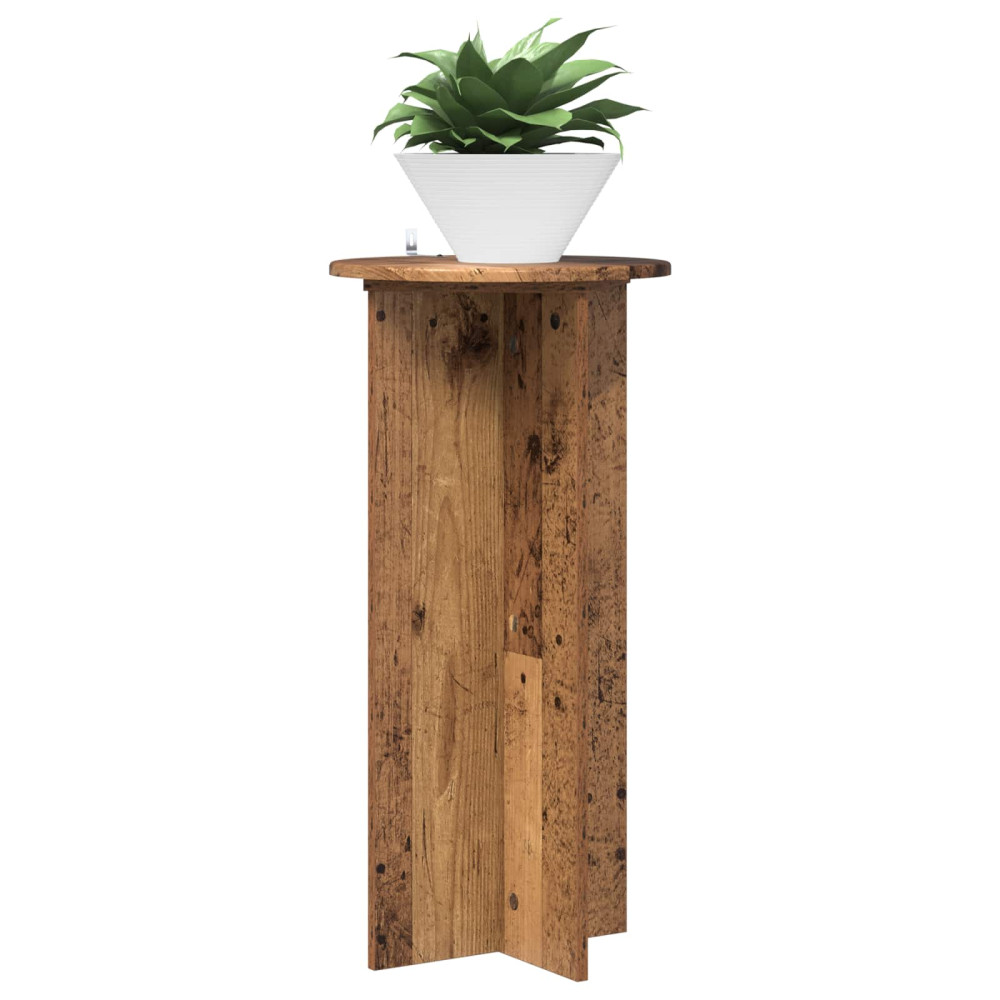 Produktbild för Växtställ 2 pcs Gammalt trä 40 x 40 x 80 cm Konstruerat trä