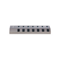 Produktbild för StarTech.com 7-Port Self-Powered USB-C Hub with Individual On/Off Switches, USB 3.0 5Gbps Expansion Hub w/Power Supply, Desktop/Laptop USB-C to USB-A Hub, 7x BC 1.2 (1.5A), USB Type C Hub - USB-C/A Host Cables (5G7AIBS-USB-HUB-EU) - hubb - 7 portar
