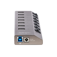 Produktbild för StarTech.com 7-Port Self-Powered USB-C Hub with Individual On/Off Switches, USB 3.0 5Gbps Expansion Hub w/Power Supply, Desktop/Laptop USB-C to USB-A Hub, 7x BC 1.2 (1.5A), USB Type C Hub - USB-C/A Host Cables (5G7AIBS-USB-HUB-EU) - hubb - 7 portar