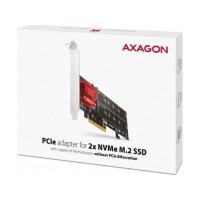 Produktbild för Axagon PCEM2-ND, PCIe, M.2, Hankoppling, Fullhöjd/låg profil...