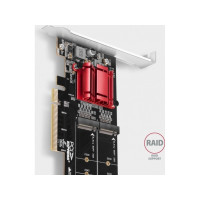 Produktbild för Axagon PCEM2-ND, PCIe, M.2, Hankoppling, Fullhöjd/låg profil...