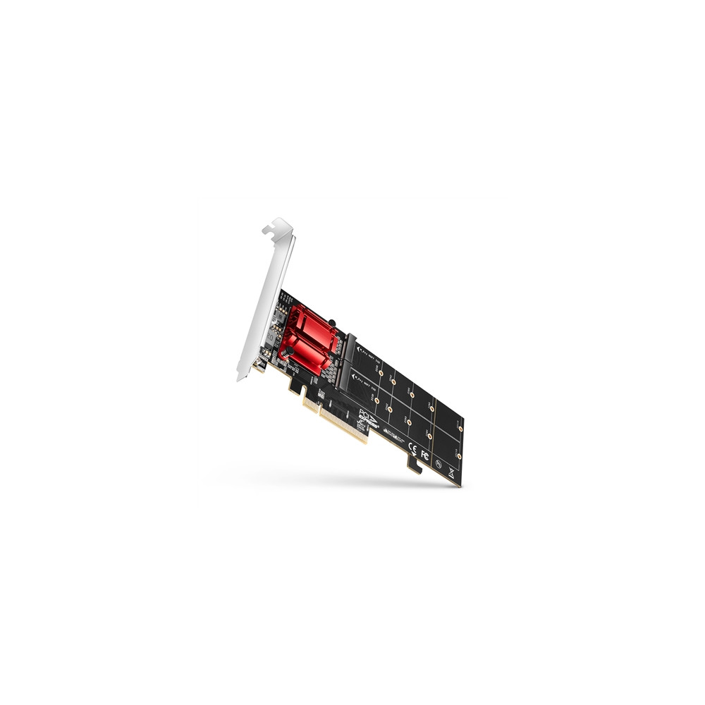 Produktbild för Axagon PCEM2-ND, PCIe, M.2, Hankoppling, Fullhöjd/låg profil...
