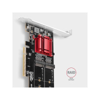 Produktbild för Axagon PCEM2-ND, PCIe, M.2, Hankoppling, Fullhöjd/låg profil...