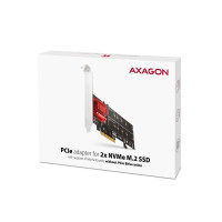 Produktbild för Axagon PCEM2-ND, PCIe, M.2, Hankoppling, Fullhöjd/låg profil...