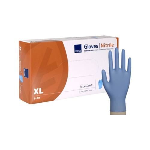 Abena Abena HospiCare - handskar - storlek: 9-10 - extra large - nitrilgummi - blå (paket om 100)