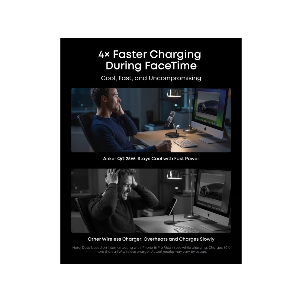Produktbild för Anker B25X7G11, Inomhus, USB, Trådlös laddning, 1,5 m, Svart
