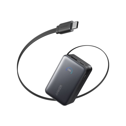 ANKER Anker Nano power bank - inbyggd USB-C-kabel - 2 x USB-C, USB - 45 Watt