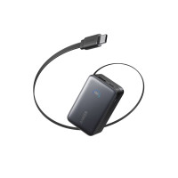 Produktbild för Anker Nano power bank - inbyggd USB-C-kabel - 2 x USB-C, USB - 45 Watt