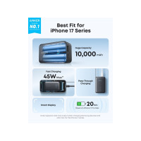 Produktbild för Anker Nano power bank - inbyggd USB-C-kabel - 2 x USB-C, USB - 45 Watt