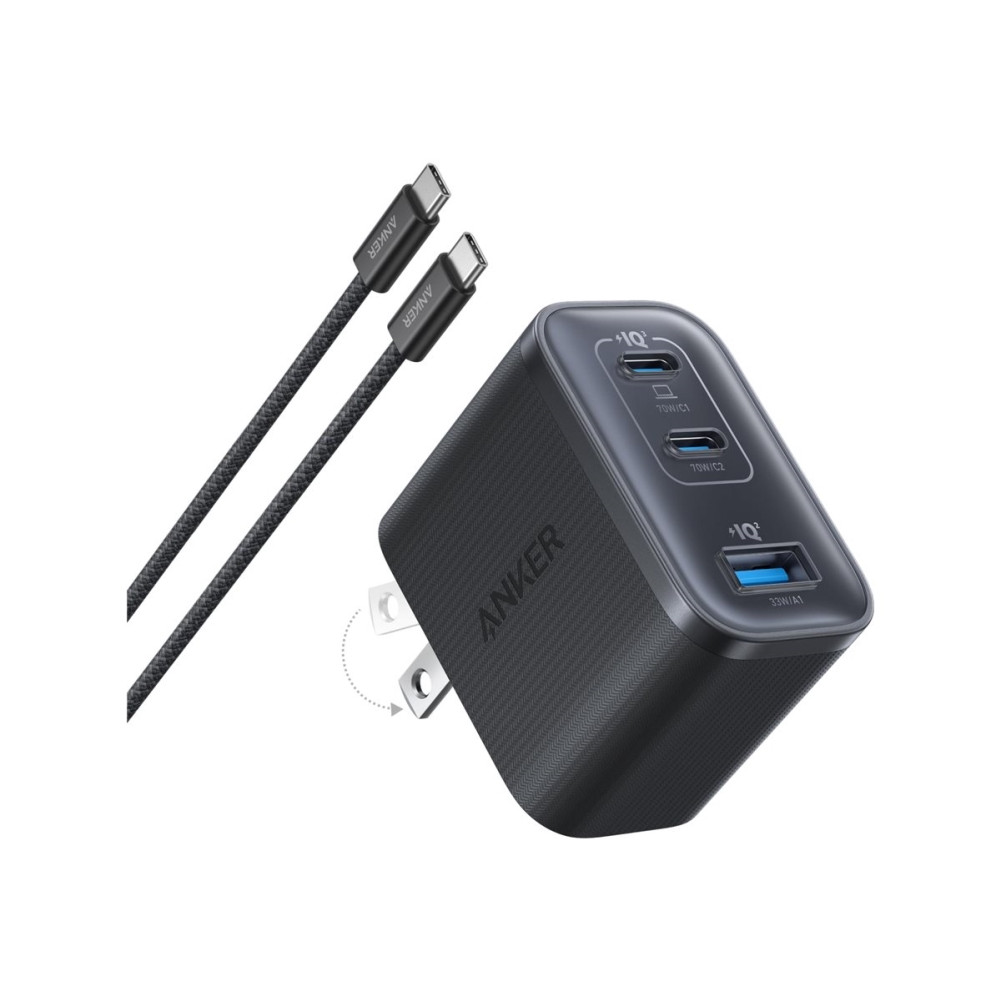 Produktbild för Anker Nano strömadapter - 2 x USB-C, USB - 70 Wh