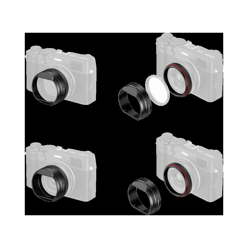 Produktbild för SmallRig 5848 Lens Hood for FUJIFILM X100VI / X100V (Black)