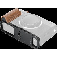 Produktbild för SmallRig 5985 L-Shaped Mount Plate with Wooden Handle for FUJIFILM X-E5 (Rosewood, Black)