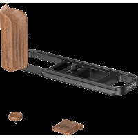 Produktbild för SmallRig 5985 L-Shaped Mount Plate with Wooden Handle for FUJIFILM X-E5 (Rosewood, Black)